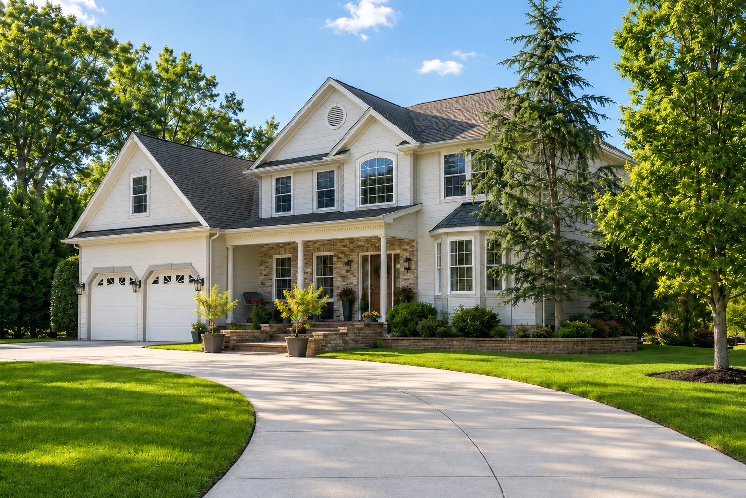 Single-family home on a spacious landscaped property in Upper Township, New Jersey.